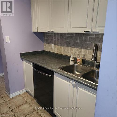 307 - 65 Silvercreek Parkway N, Guelph (Onward Willow), ON - Indoor Photo Showing Kitchen With Double Sink