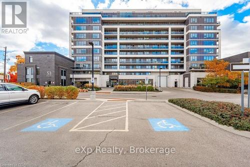 801 - 53 Arthur Street S, Guelph (Two Rivers), ON - Outdoor With Balcony With Facade