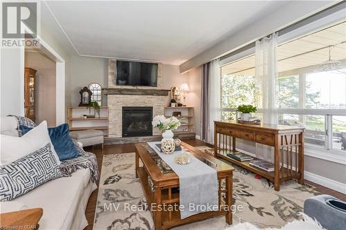 912 Scotland Street, Centre Wellington (Fergus), ON - Indoor Photo Showing Living Room With Fireplace