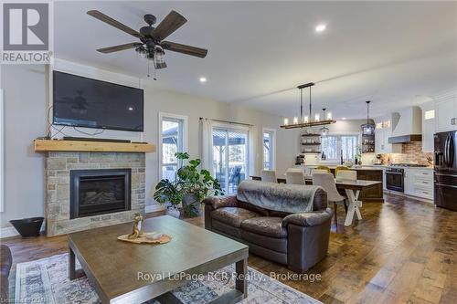 211721 Baseline, West Grey, ON - Indoor Photo Showing Living Room With Fireplace