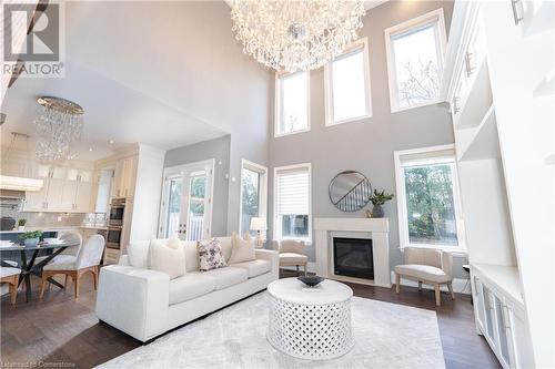 430 Stanfield Drive, Oakville, ON - Indoor Photo Showing Living Room With Fireplace