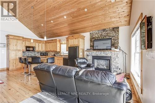 10849 Lakeshore Road W, Wainfleet (880 - Lakeshore), ON - Indoor Photo Showing Living Room With Fireplace