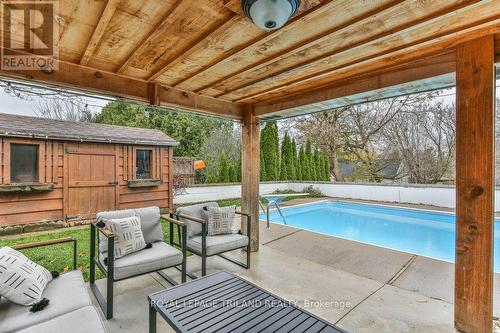 201 Elliott Street, London, ON - Outdoor With In Ground Pool With Deck Patio Veranda