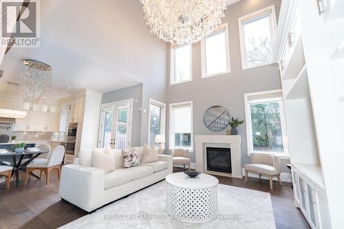 430 Stanfield Drive, Oakville, ON - Indoor Photo Showing Living Room With Fireplace