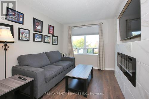 215 - 55 Via Rosedale Avenue, Brampton, ON - Indoor Photo Showing Living Room With Fireplace