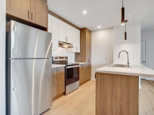 Overall view - 202-50 Rue St-Louis, Salaberry-De-Valleyfield, QC - Indoor Photo Showing Kitchen With Double Sink