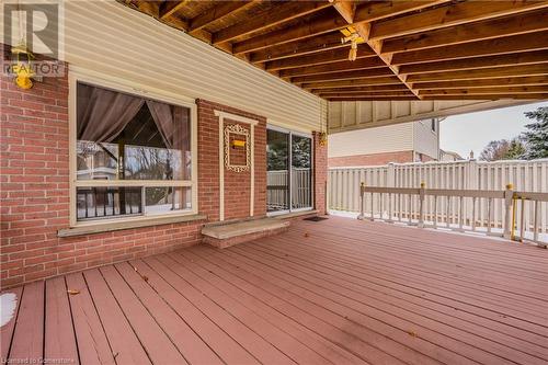 View of wooden terrace - 10 Fenwick Court, Kitchener, ON 