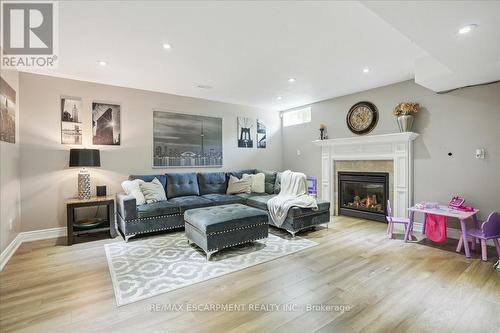 8 Felicia Court, Hamilton, ON - Indoor Photo Showing Living Room With Fireplace