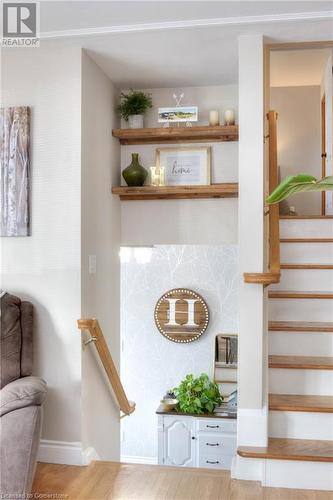 Stairs featuring hardwood / wood-style flooring - 19 Halifax Drive, Kitchener, ON - Indoor Photo Showing Other Room