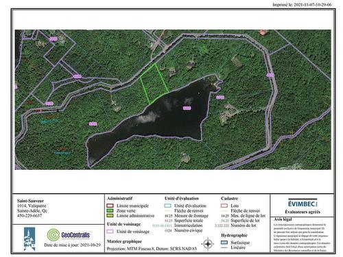 Plan (croquis) - Ch. Du Lac-Loranger, Saint-Sauveur, QC 