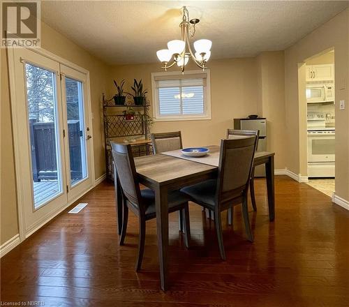 Dining Room with french door to deck - 646 Bromley Avenue, North Bay, ON - Indoor Photo Showing Dining Room