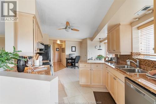 99 Robson Road, Leamington, ON - Indoor Photo Showing Kitchen With Double Sink