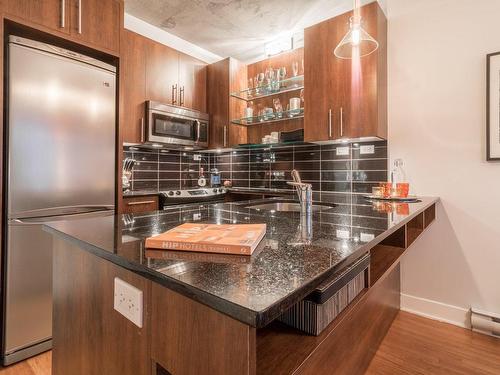 Kitchen - 357-950 Rue Notre-Dame O., Montréal (Le Sud-Ouest), QC - Indoor Photo Showing Kitchen With Upgraded Kitchen