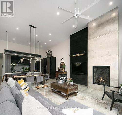 153 Georgian Bay Lane, Blue Mountains (Blue Mountain Resort Area), ON - Indoor Photo Showing Living Room With Fireplace