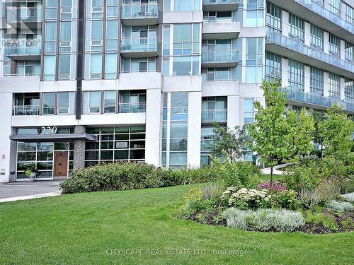 703 - 220 Burnhamthorpe Road W, Mississauga, ON - Outdoor With Balcony With Facade