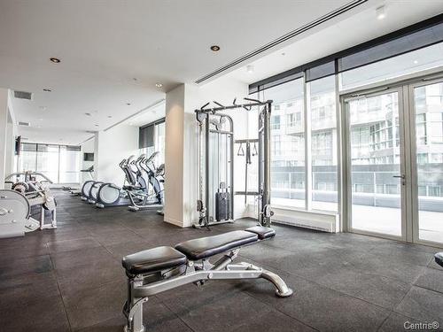 Exercise room - 303-1155 Rue De La Montagne, Montréal (Ville-Marie), QC - Indoor Photo Showing Gym Room