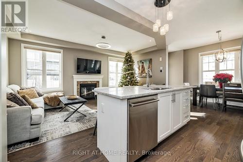 339 Eucalyptus Circle, Ottawa, ON - Indoor Photo Showing Kitchen With Fireplace