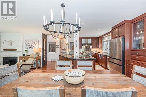 1825 Victoria Road S, Guelph (Guelph South), ON - Indoor Photo Showing Dining Room With Fireplace