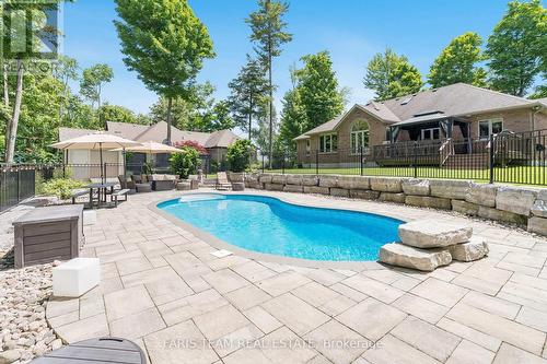 16 Boothby Crescent, Springwater, ON - Outdoor With In Ground Pool With Deck Patio Veranda With Backyard