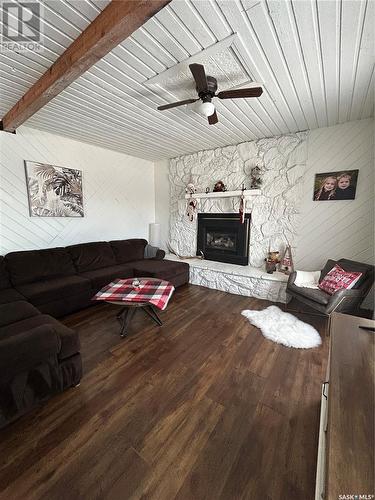 314 5Th Avenue N, Wapella, SK - Indoor Photo Showing Living Room With Fireplace