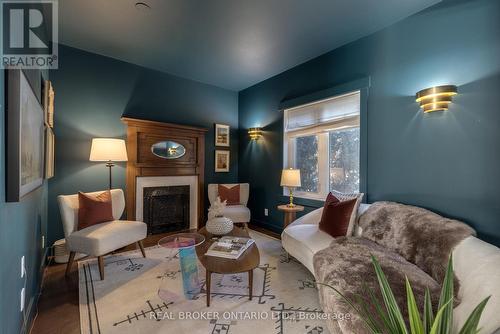 31 Grafton Avenue, Toronto, ON - Indoor Photo Showing Living Room With Fireplace