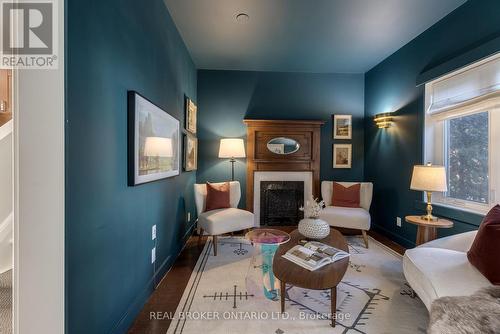 31 Grafton Avenue, Toronto, ON - Indoor Photo Showing Living Room With Fireplace