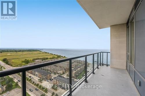 1802 - 385 Winston Road, Grimsby (540 - Grimsby Beach), ON - Outdoor With Body Of Water With Balcony With View With Exterior