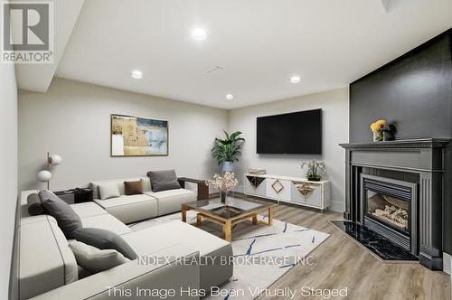 142 Ural Circle, Brampton, ON - Indoor Photo Showing Living Room With Fireplace