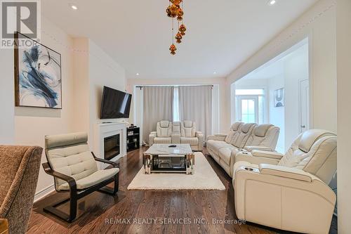 249 Inspire Boulevard, Brampton, ON - Indoor Photo Showing Living Room With Fireplace