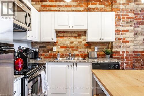 204 - 66 Wellington Street, Stratford, ON - Indoor Photo Showing Kitchen With Double Sink