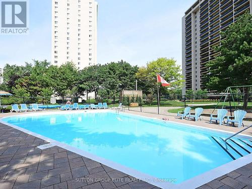 1605 - 820 Burnhamthorpe Road, Toronto, ON - Outdoor With In Ground Pool