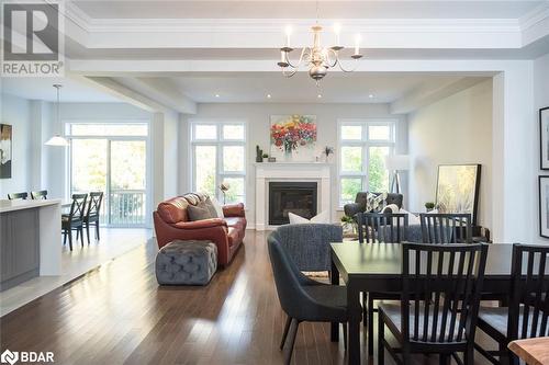 3401 Vernon Powell Drive, Oakville, ON - Indoor Photo Showing Dining Room With Fireplace