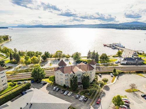 Aerial photo - 403-60 Rue Du Lac, Magog, QC - Outdoor With Body Of Water With View