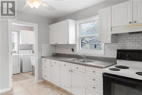 15 George Road, Fort Erie (333 - Lakeshore), ON - Indoor Photo Showing Kitchen With Double Sink