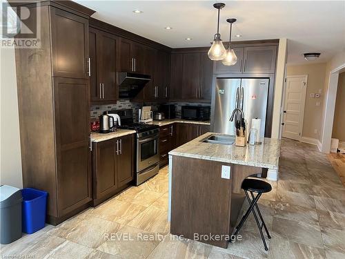 6505 Armelina Crescent, Niagara Falls (219 - Forestview), ON - Indoor Photo Showing Kitchen With Double Sink With Upgraded Kitchen