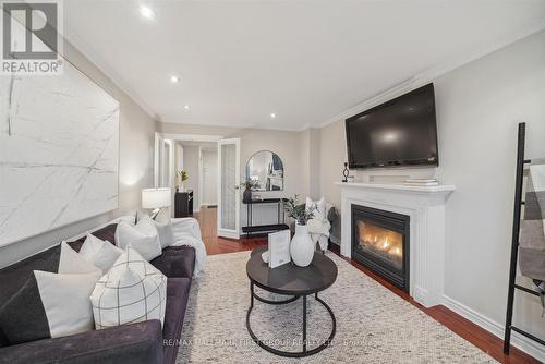 62 Long Drive, Whitby, ON - Indoor Photo Showing Living Room With Fireplace