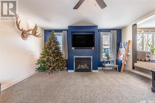 114 Manitoba Street, Pense, SK - Indoor With Fireplace