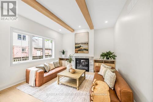 63 Brian Boulevard, Hamilton, ON - Indoor Photo Showing Living Room With Fireplace