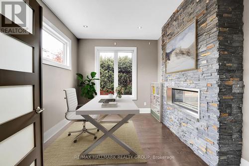 1601 Kingsdale Avenue, Ottawa, ON - Indoor Photo Showing Office With Fireplace