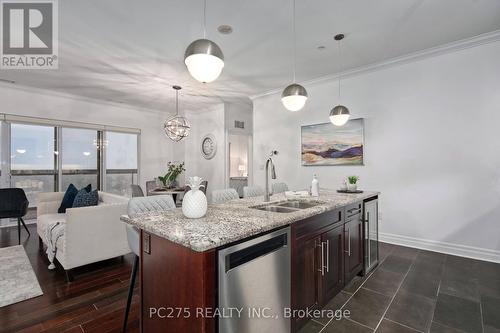 2404 - 330 Ridout Street N, London, ON - Indoor Photo Showing Kitchen With Double Sink With Upgraded Kitchen