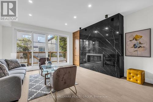 828 Alpine Avenue, Ottawa, ON - Indoor Photo Showing Living Room With Fireplace