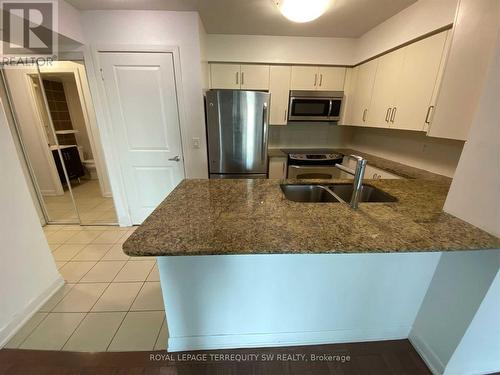 1401 - 205 Sherway Gardens Road, Toronto, ON - Indoor Photo Showing Kitchen With Stainless Steel Kitchen With Double Sink