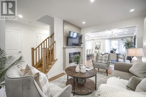 1751 Copeland Circle, Milton, ON - Indoor Photo Showing Living Room With Fireplace