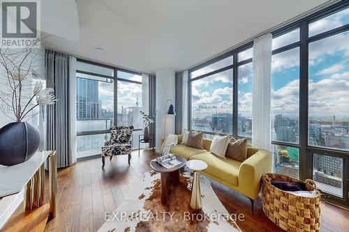 3203 - 38 Grenville Street, Toronto, ON - Indoor Photo Showing Living Room