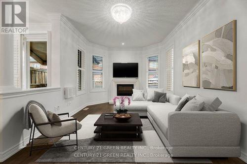 14 Merrickville Way, Brampton, ON - Indoor Photo Showing Living Room With Fireplace