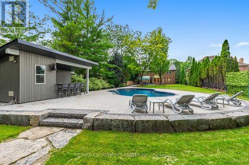 1275 Montrose Abbey Drive, Oakville, ON - Outdoor With In Ground Pool With Deck Patio Veranda With Backyard