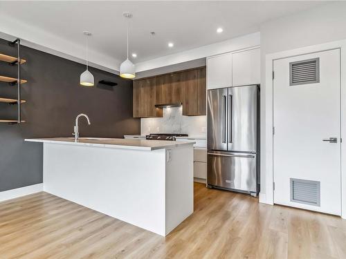 203-835 Dunsmuir Rd, Esquimalt, BC - Indoor Photo Showing Kitchen With Stainless Steel Kitchen With Upgraded Kitchen