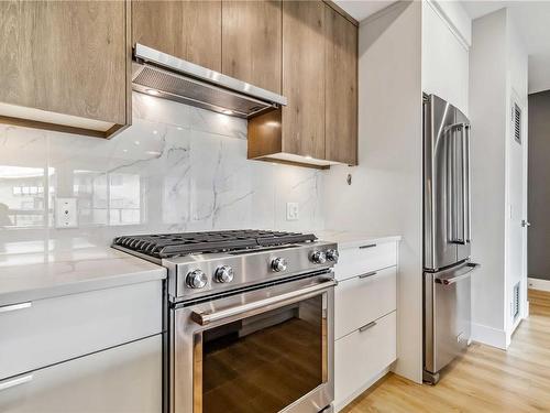 203-835 Dunsmuir Rd, Esquimalt, BC - Indoor Photo Showing Kitchen With Stainless Steel Kitchen