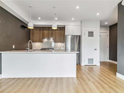 203-835 Dunsmuir Rd, Esquimalt, BC - Indoor Photo Showing Kitchen With Upgraded Kitchen