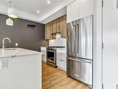 203-835 Dunsmuir Rd, Esquimalt, BC - Indoor Photo Showing Kitchen With Stainless Steel Kitchen With Upgraded Kitchen